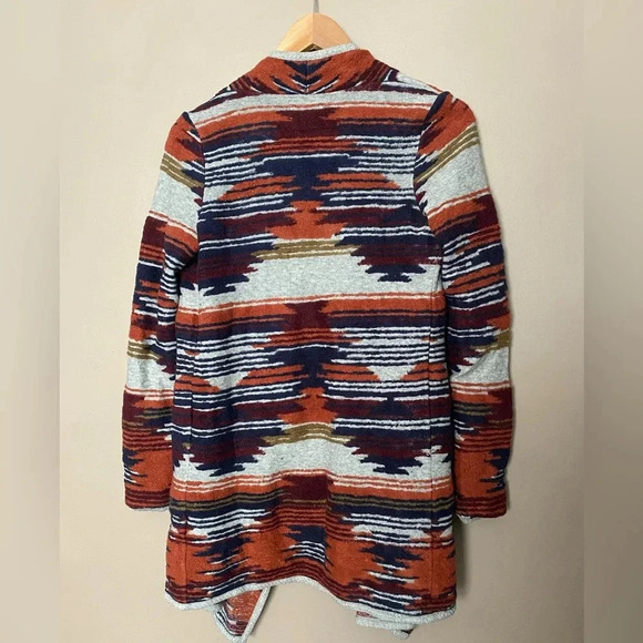 LUCKY brand open cardigan sweater car coat Aztec Southwest style sz XS boho chic - Picture 8 of 16